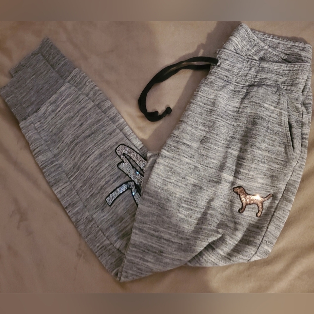 VICTORIA'S SECRET PINK BLING SKINNY JOGGER XSMALL